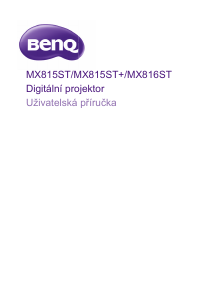 Manuál BenQ MX816ST Projektor