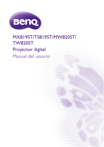 Manual de uso BenQ MX819ST Proyector