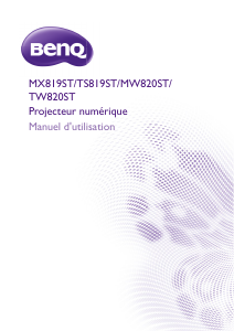 Mode d’emploi BenQ MX819ST Projecteur