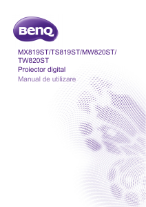 Manual BenQ MX819ST Proiector