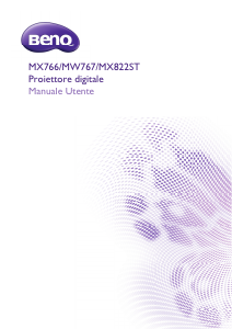 Manuale BenQ MX822ST Proiettore