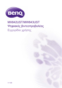 Εγχειρίδιο BenQ MX842UST Προβολέας