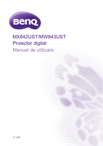 Manual BenQ MX842UST Proiector