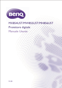 Manuale BenQ MX854UST Proiettore