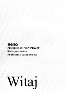 Instrukcja BenQ PB2250 Projektor