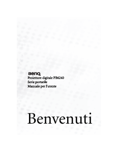 Manuale BenQ PB6240 Proiettore