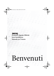 Manuale BenQ PB8260 Proiettore