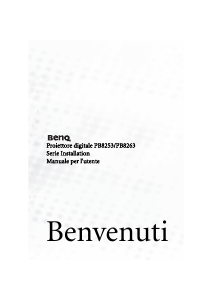 Manuale BenQ PB8263 Proiettore