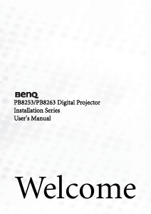 Manual BenQ PB8263 Projector