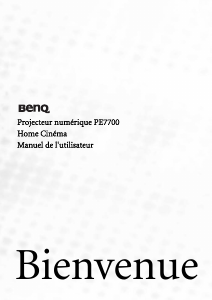 Mode d’emploi BenQ PE7700 Projecteur