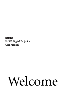 Manual BenQ SH960 Projector