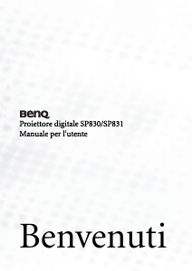 Manuale BenQ SP830 Proiettore