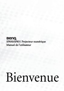 Mode d’emploi BenQ SP830 Projecteur