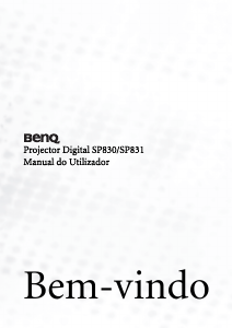 Manual BenQ SP831 Projetor