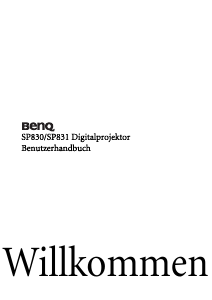 Bedienungsanleitung BenQ SP831 Projektor