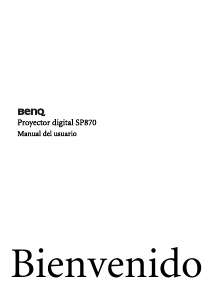 Manual de uso BenQ SP870 Proyector