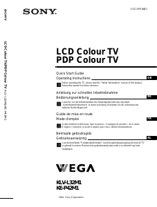 Manual Sony KE-P42M1 Plasma Television