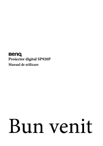 Manual BenQ SP920P Proiector