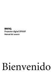 Manual de uso BenQ SP920P Proyector