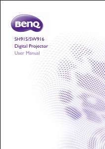 Manual BenQ SW916 Projector
