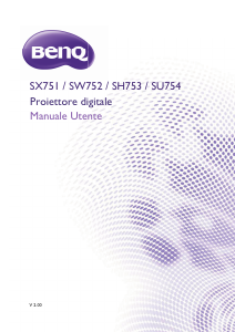 Manuale BenQ SX751 Proiettore