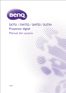 Manual de uso BenQ SX751 Proyector