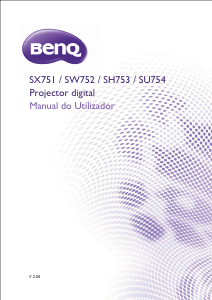 Manual BenQ SX751 Projetor
