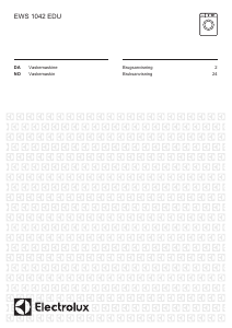 Bruksanvisning Electrolux EWS1042EDU Vaskemaskin