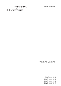Manual Electrolux EWS85210A Washing Machine