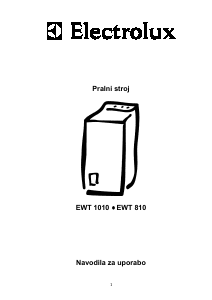Priročnik Electrolux EWT1010 Pralni stroj