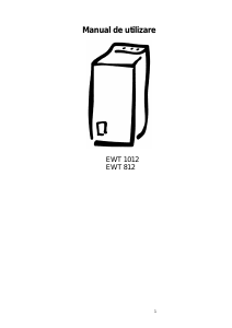 Manual Electrolux EWT1012 Mașină de spălat