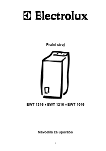 Priročnik Electrolux EWT1016 Pralni stroj