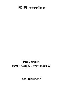 Kasutusjuhend Electrolux EWT10420W Pesumasin