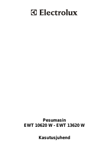 Kasutusjuhend Electrolux EWT10620W Pesumasin