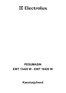 Kasutusjuhend Electrolux EWT13420W Pesumasin