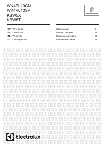 Manuale Electrolux KBW5T Cantinetta vino