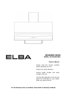 Manual Elba EH-K9146ST(BK) Cooker Hood