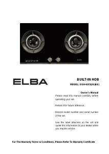 Manual Elba EGH-K8742G(BK) Hob