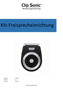 Bedienungsanleitung ClipSonic TEC585 Freisprechanlage