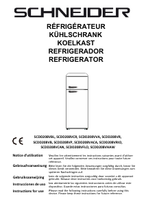 Mode d’emploi Schneider SCDD208VCR Réfrigérateur combiné