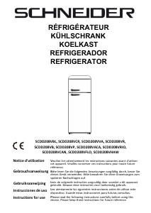 Mode d’emploi Schneider SCDD208VVA Réfrigérateur combiné