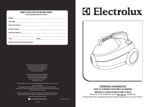 Manual Electrolux Z1660 Vacuum Cleaner