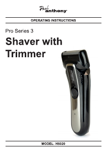 Manual Paul Anthony H5020 Pro Series 3 Shaver