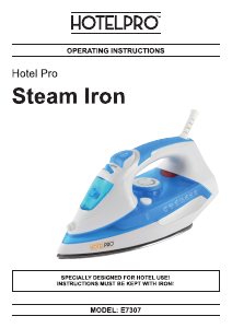 Manual Hotelpro E7307 Iron