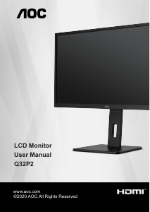 Manual AOC Q32P2 LCD Monitor