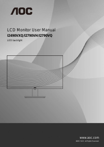 Manual AOC I2790VQ/BT LCD Monitor