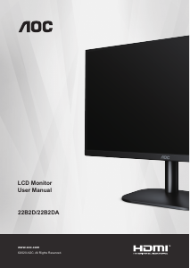 Handleiding AOC 22B2DA LCD monitor