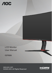 Manual AOC C27G2U/BK LCD Monitor