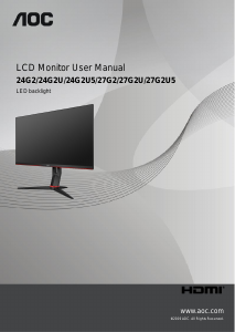 Manual AOC 27G2U/BK LCD Monitor