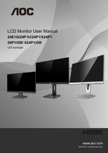 Handleiding AOC X24P1/GR LCD monitor